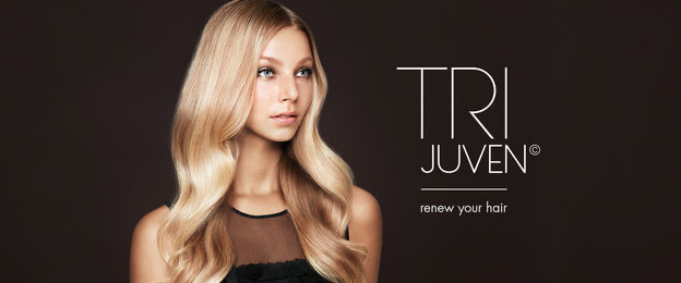 TRIJUVEN Produkt- und Haarpflege-Motiv.